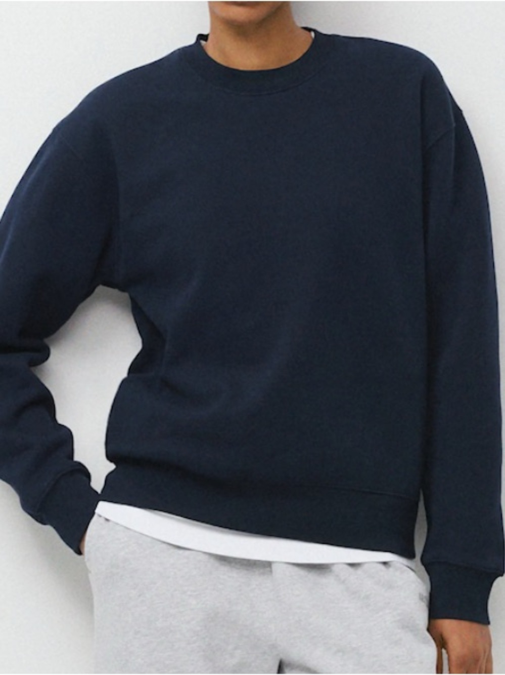 Aritzia Cozy Sweatfleece Perfect Crew Sweatshirt in Admiral